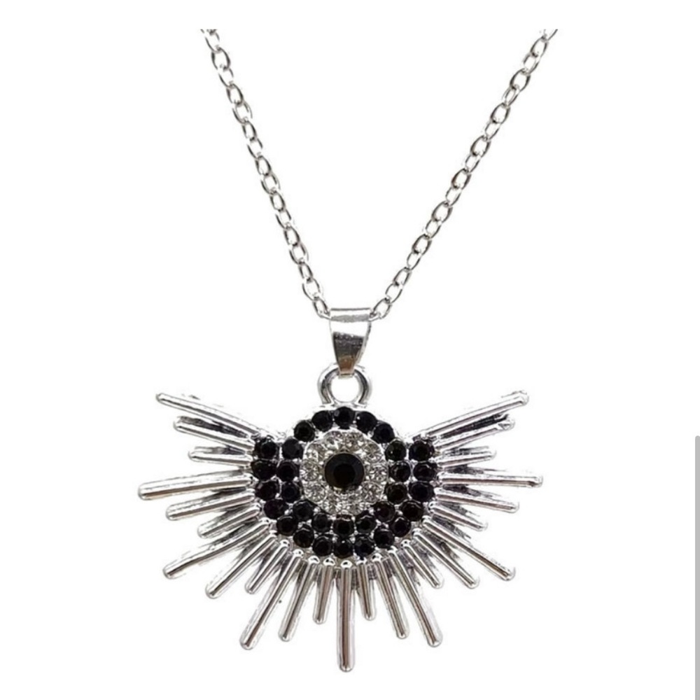 ❤️ 2/$20 ❤️ Rhinestone Eye Pendant Necklace NEW